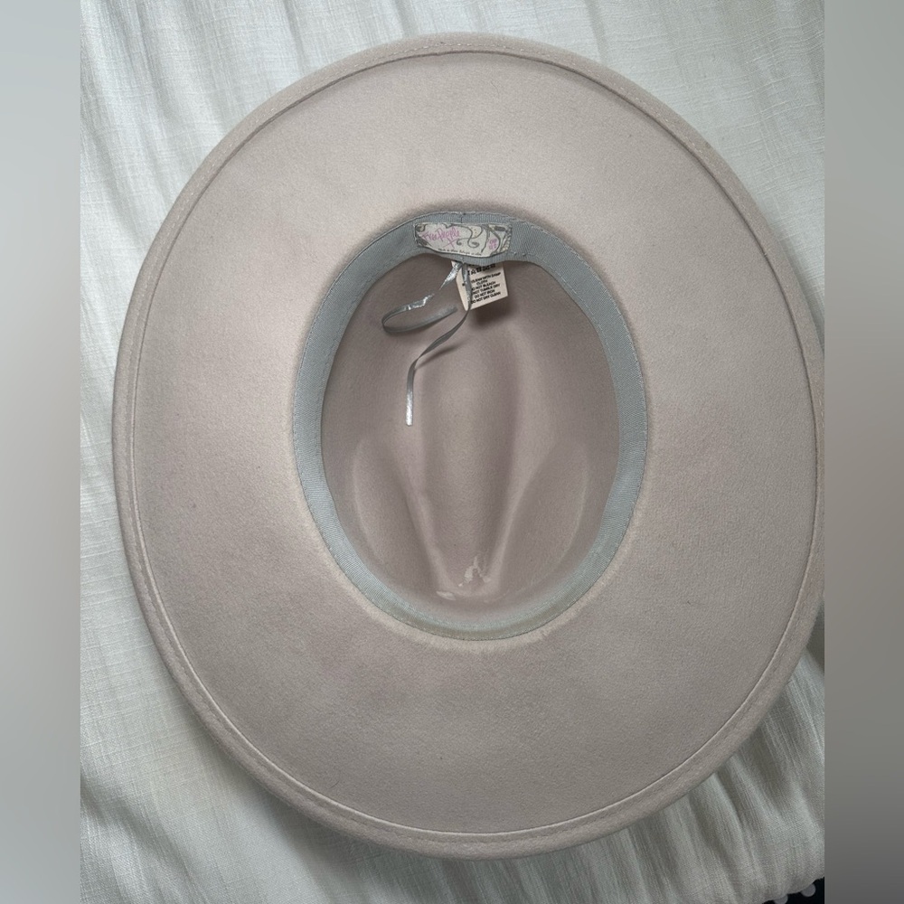 Free People 100% Wool Rancher Hat in Bone - Picture 4 of 16